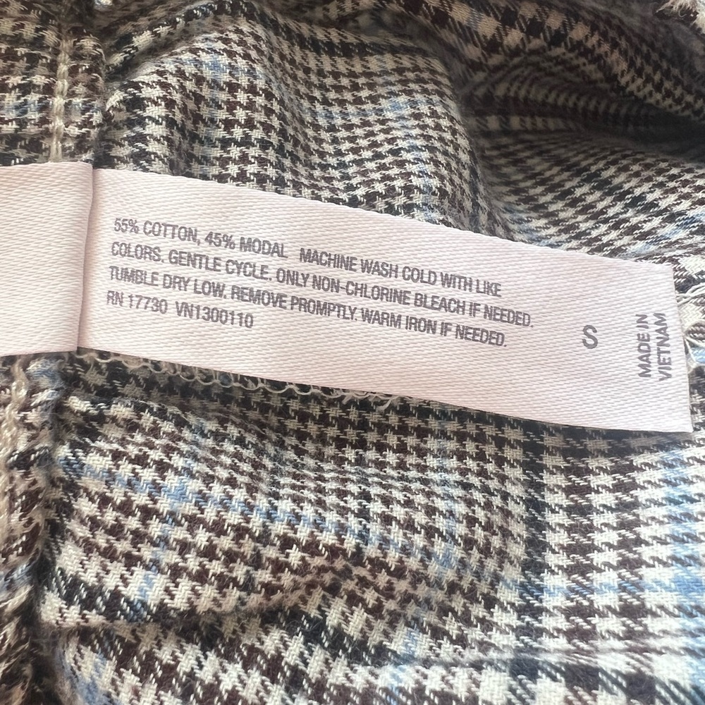 Auden Plaid Flannel Pajama Pants Wide Leg Drawstring NWT Small - Picture 4 of 5